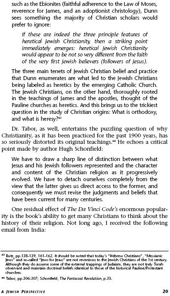Jews for Judaism, Da Vinci Code 20
